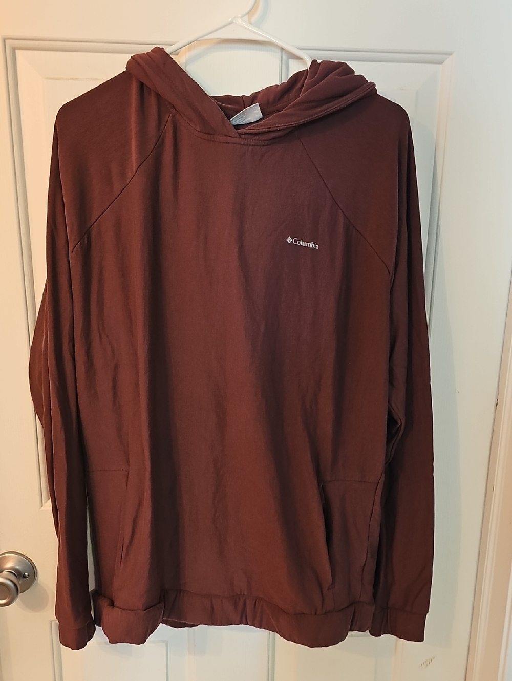 Columbia Womens Hooded Pullover Shirt - Maroon